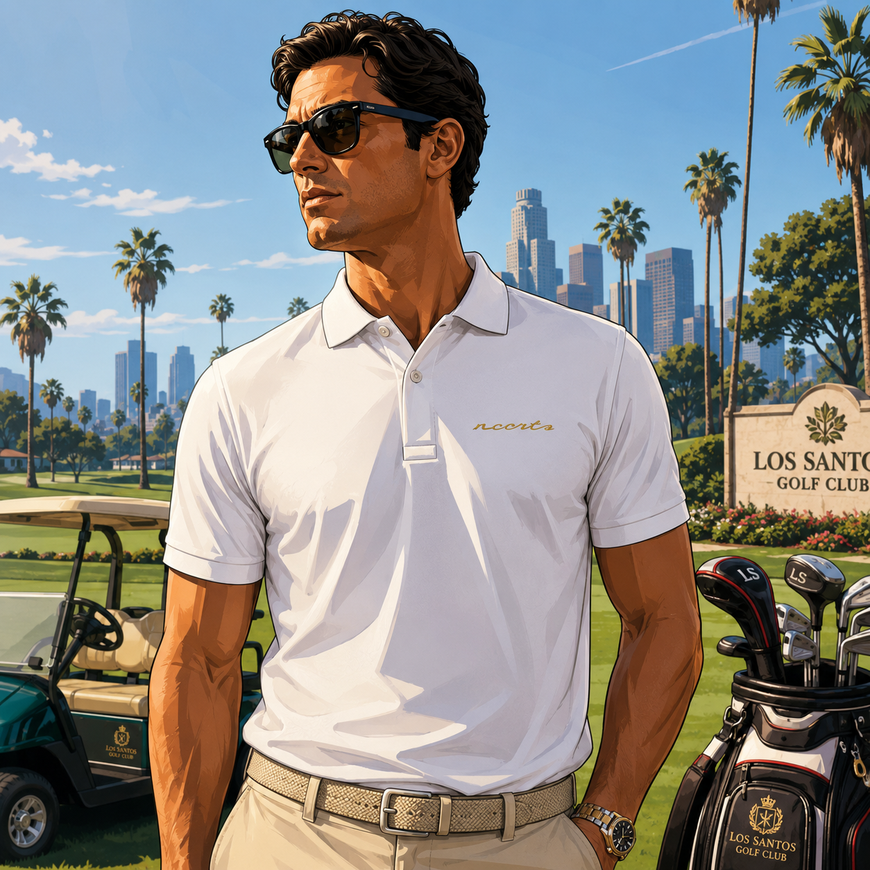 NCCRTS x Trigema Polo T Signature